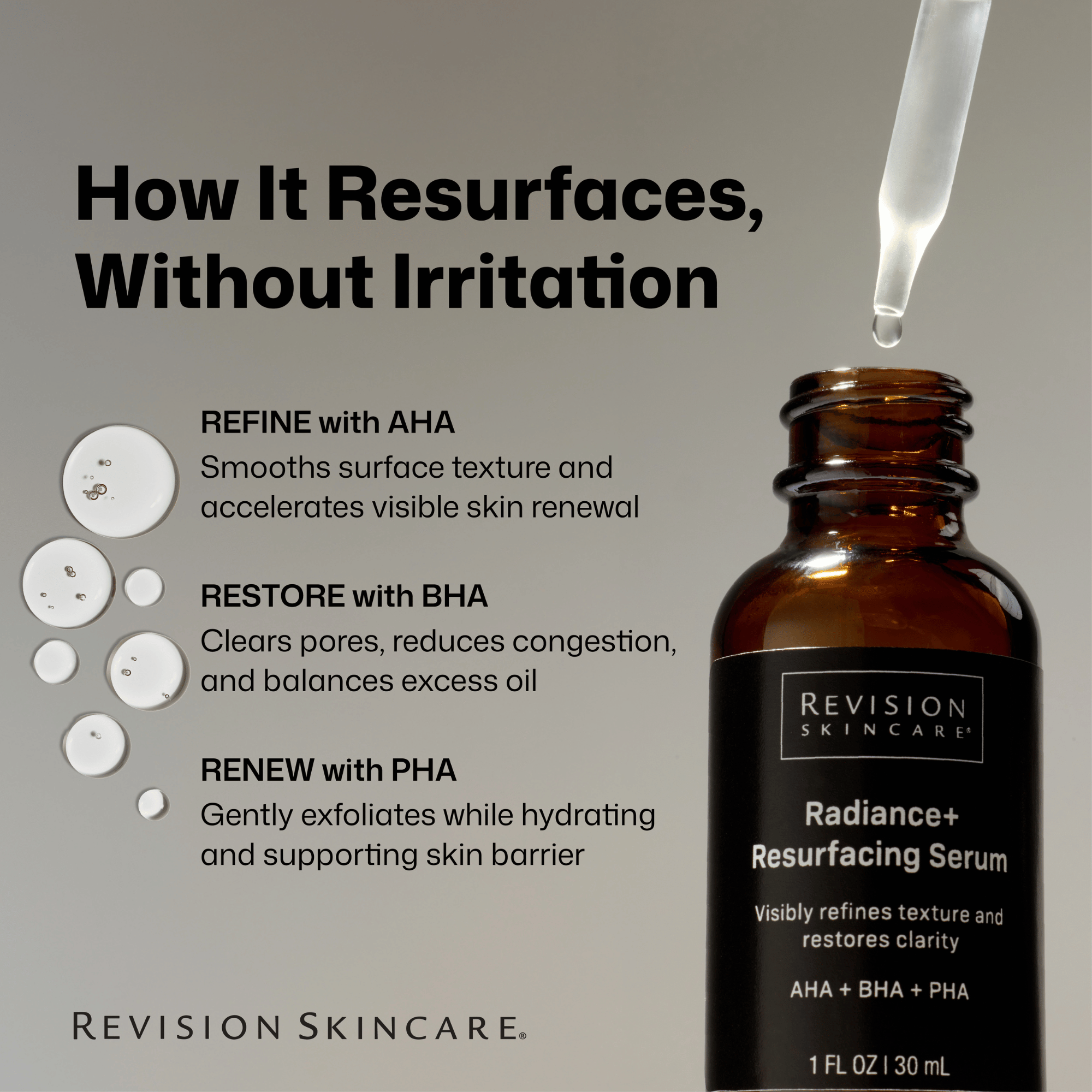 Shop Revision Skincare Radiance+ Resurfacing Serum at Exclusive Beauty Club Face Serum