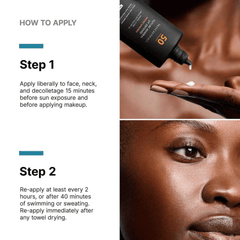 How to apply SkinCeuticals Future Mineral UV Defense SPF 50: apply 15 minutes before sun exposure, reapply every 2 hours. Available at Exclusive Beauty Club