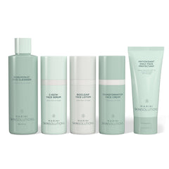 Set of skincare products from Marini Skinsolutions on a white background