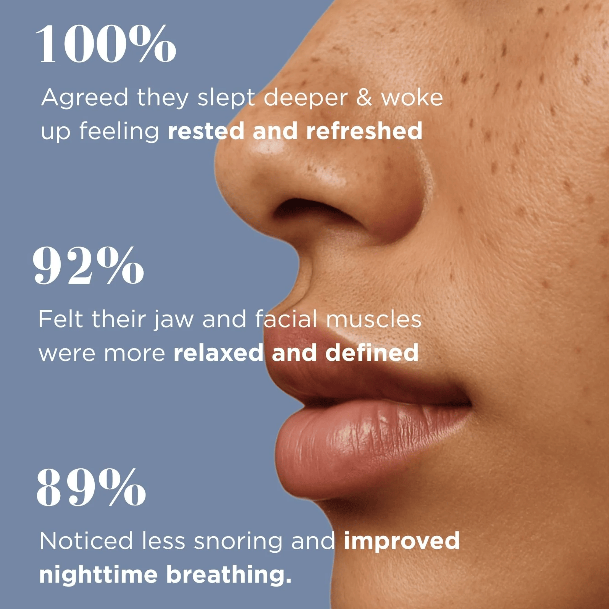 Solaris Laboratories NY Functional Kinesiology Mouth Tape strips for supporting nasal breathing and reducing snoring during sleep. Available at Exclusive Beauty Club.