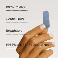 Solaris Laboratories NY Kinesiology Face Tape strips for overnight facial lifting and smoothing. Available at Exclusive Beauty Club.