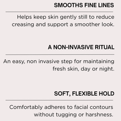 Solaris Laboratories NY Kinesiology Face Tape strips for overnight facial lifting and smoothing. Available at Exclusive Beauty Club.