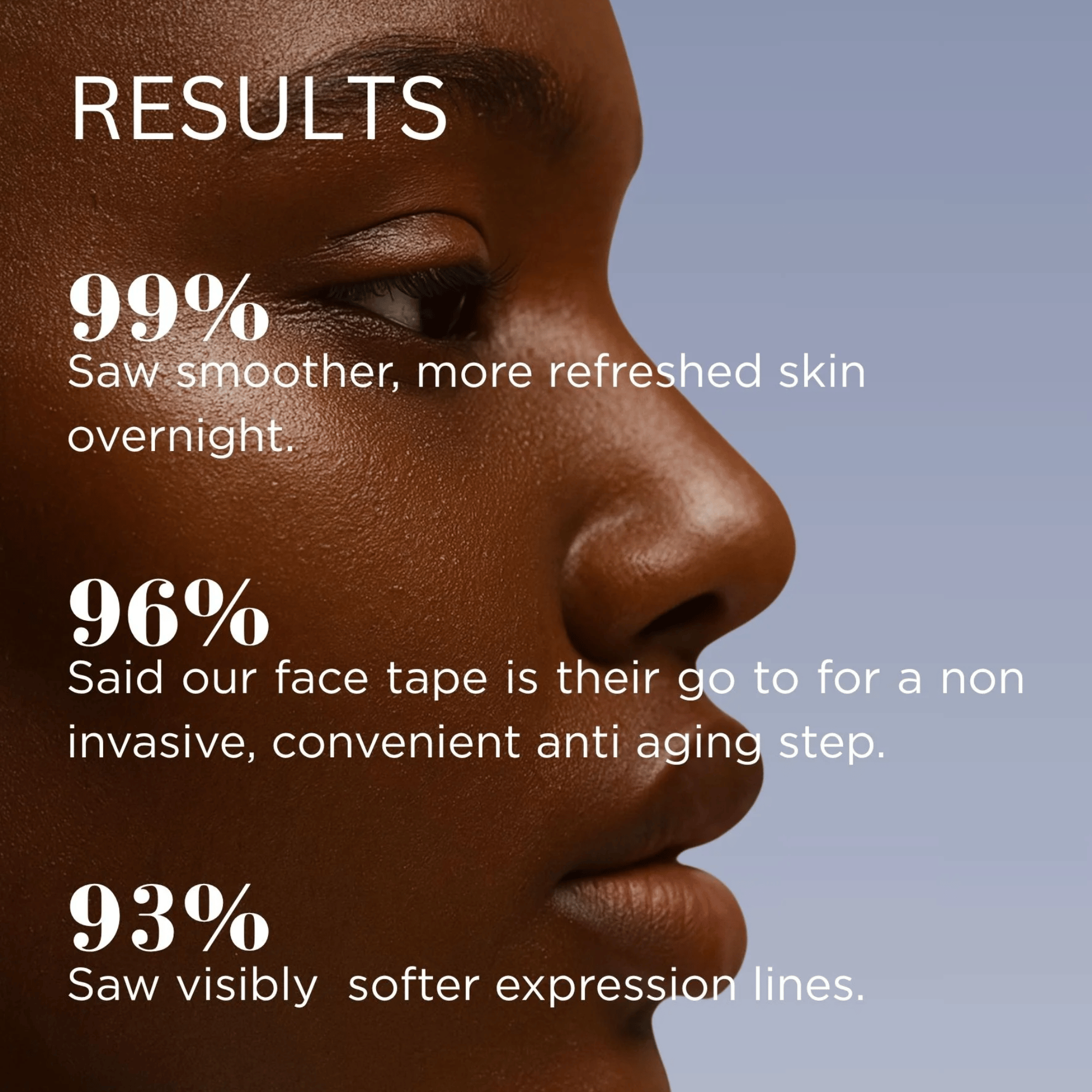 Solaris Laboratories NY Kinesiology Face Tape strips for overnight facial lifting and smoothing. Available at Exclusive Beauty Club.