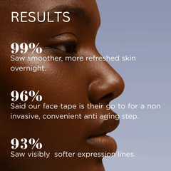 Solaris Laboratories NY Kinesiology Face Tape strips for overnight facial lifting and smoothing. Available at Exclusive Beauty Club.