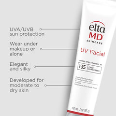 EltaMD UV Facial SPF 35 Face Sunscreen Benefits shop at Exclusive Beauty Club