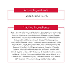 List of active and inactive ingredients with highlighted percentages on a white background
