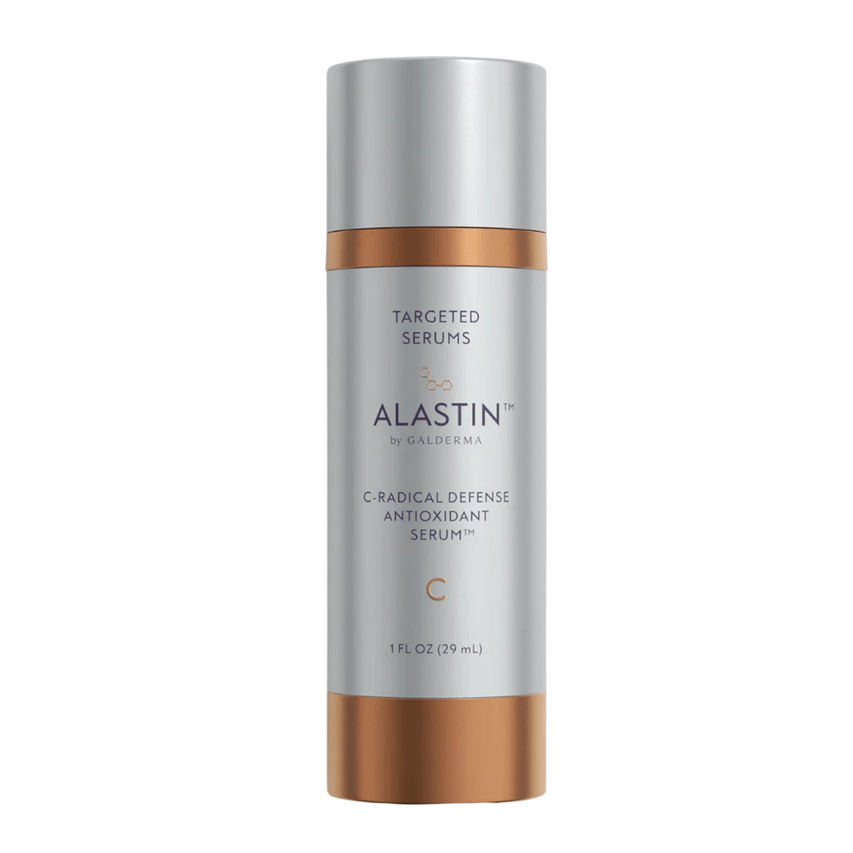 ALASTIN C-Radical Defense Antioxidant Serum 1 fl oz vitamin C serum in new silver and bronze packaging