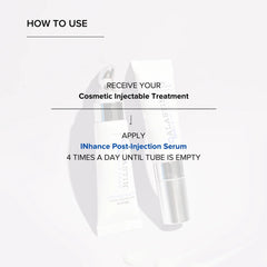 How to use ALASTIN INhance Post-Injection Serum four times a day after cosmetic injectable treatment