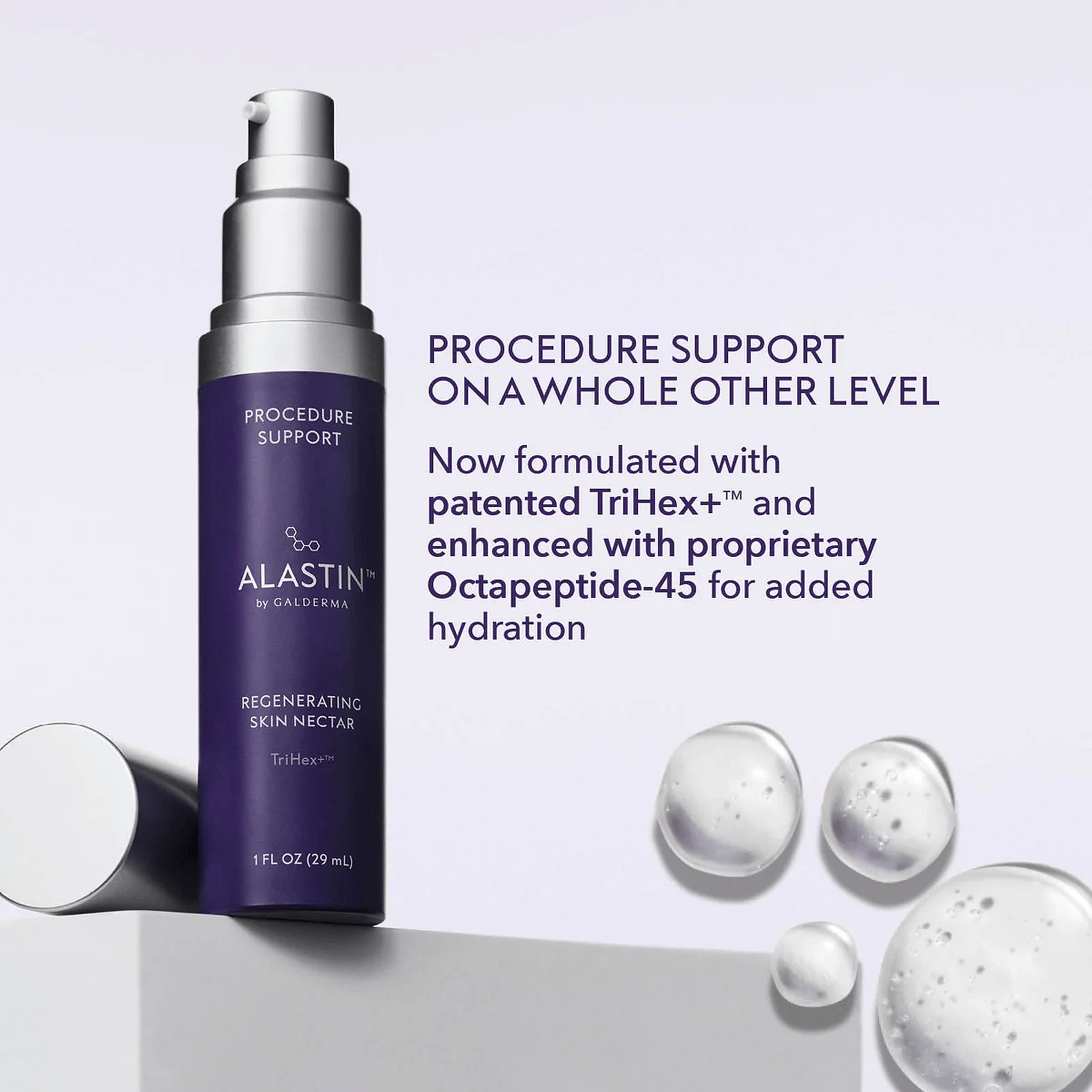 Alastin Regenerating Skin Nectar formulated with TriHex+ and Octapeptide-45 for added hydration