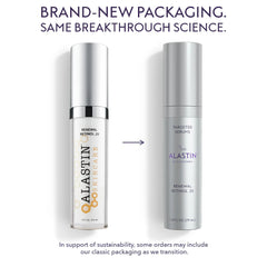 ALASTIN Renewal Retinol .25 classic Skincare bottle next to new Galderma bottle with the same formula