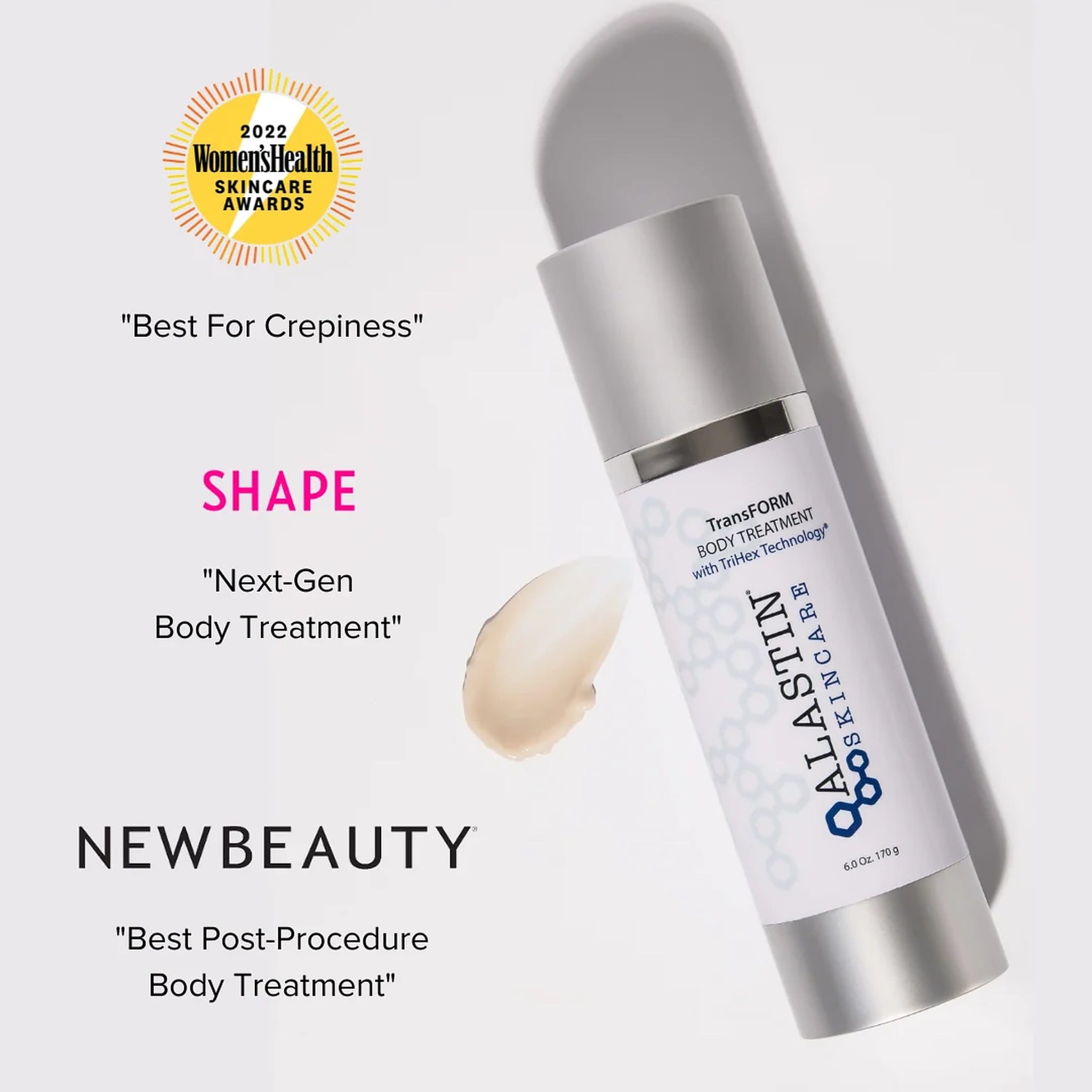 Award-winning ALASTIN Skincare TransFORM Body Treatment named Best for Crepiness by Women's Health