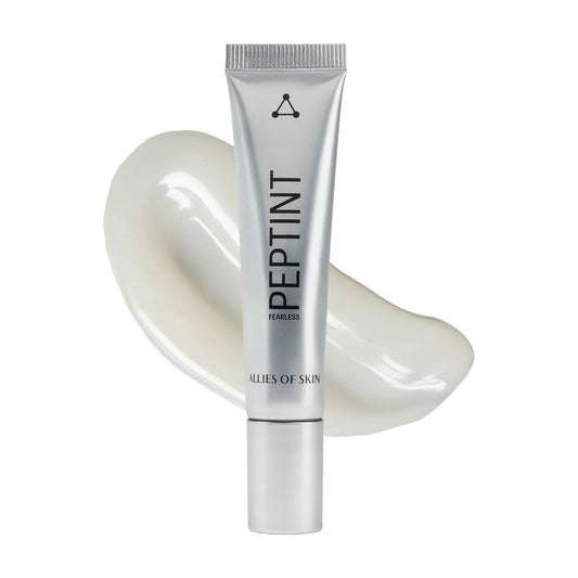 Allies of Skin Peptint Tripeptide and Goji Cells Plumping Lip Treatment in Fearless clear glaze with swatch 1