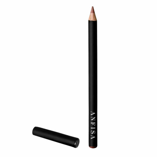 Anfisa Skin AN-Define Ceramide Lip Liner in Bruised Rhubarb uncapped beside its black cap on white 1