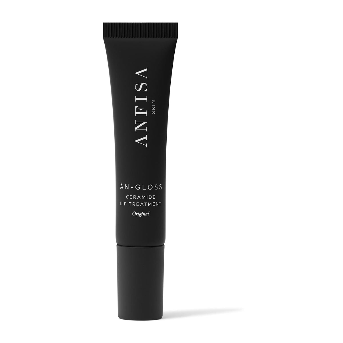 Anfisa Skin AN-Gloss Ceramide Lip Treatment tube in Original shade matte black packaging on white background 1