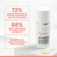 Avene Retinol eye cream with efficacy claims on a white background
