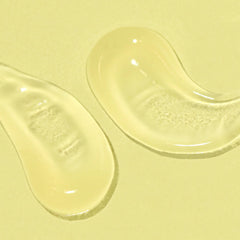Bask SPF 40 daily invisible gel sunscreen clear lightweight gel texture swatches on yellow background