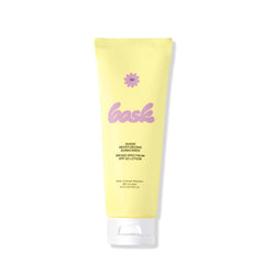 Bask SPF 50 sheer moisturizing sunscreen broad spectrum lotion yellow tube with purple logo water sweat resistant 3.4 fl oz