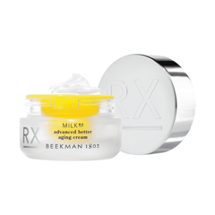 Beekman 1802 Milk RX advanced better aging cream travel size jar with lid