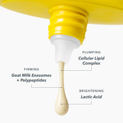 Milk RX hand cream droplet highlighting cellular lipid complex and goat milk exosomes