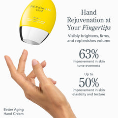 Milk RX hand cream results showing 63 percent improvement in skin tone evenness