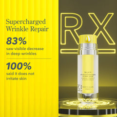 Milk RX serum results showing 83 percent saw decrease in deep wrinkles