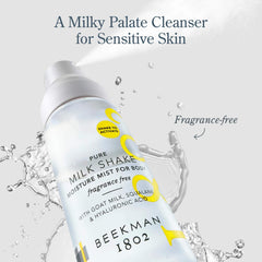 Fragrance-free milk shake body mist bottle with water splash