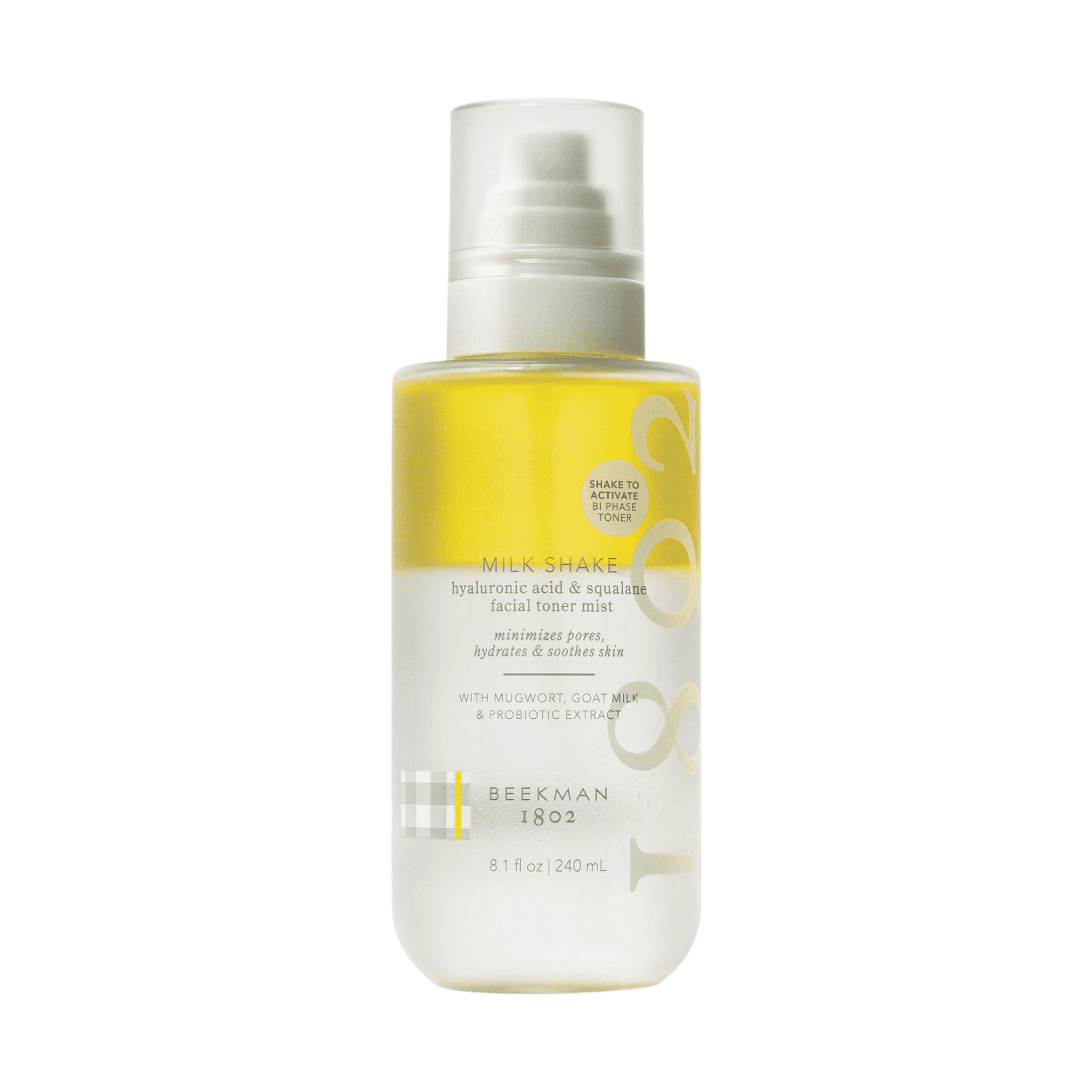 Beekman 1802 Milk Shake hyaluronic acid and squalane facial toner mist full size bottle