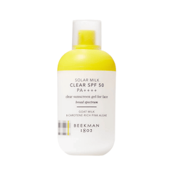Beekman 1802 Solar Milk Clear SPF 50 broad spectrum face sunscreen bottle