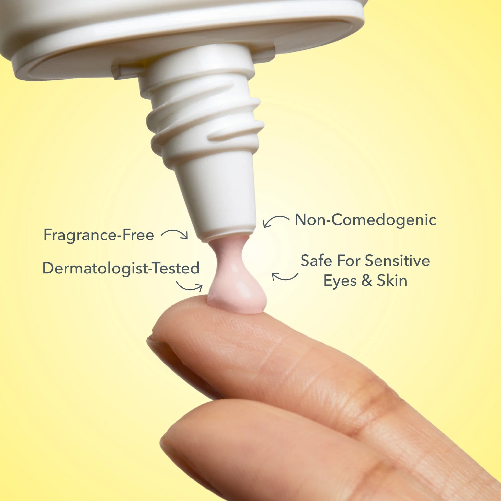 Fragrance-free dermatologist-tested formula safe for sensitive eyes and skin