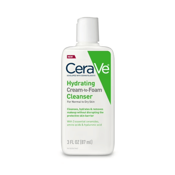 CeraVe Hydrating Cream to Foam Cleanser for Normal to Dry Skin