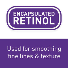 Encapsulated retinol in CeraVe Skin Renewing Retinol Serum used for smoothing fine lines and skin texture