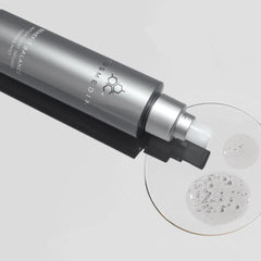 Cosmedix Benefit Balance toning mist spray nozzle with texture swatch closeup
