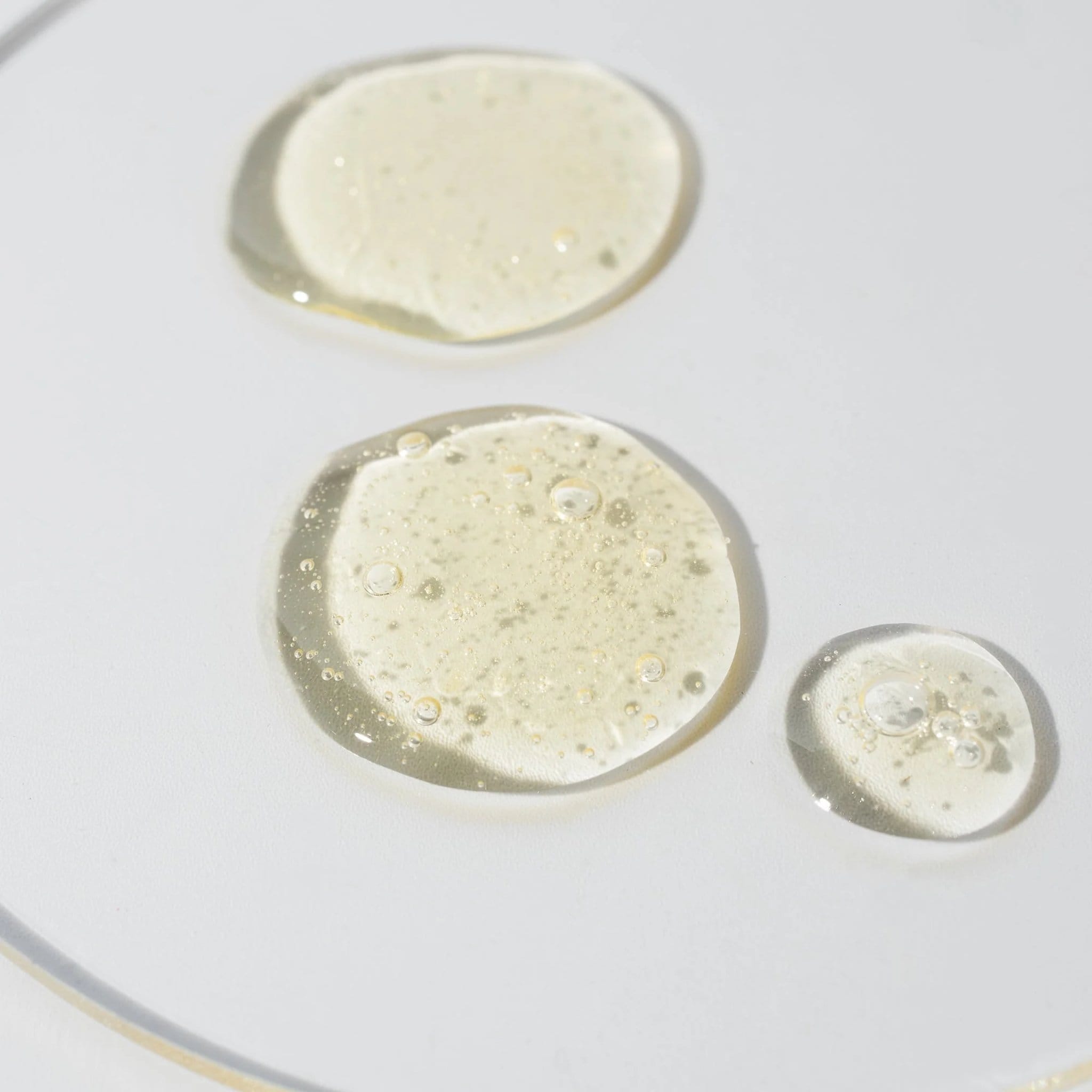 Close-up of Cosmedix Benefit Clean gentle cleanser's exfoliating gel texture