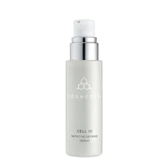 Cosmedix Cell ID nutritive defense serum pump bottle on white background