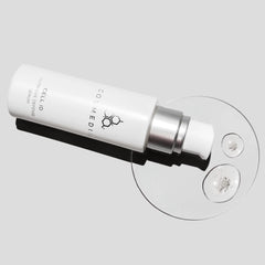 Cosmedix Cell ID serum texture swatch shown beside its tube