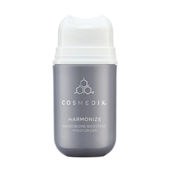 Cosmedix Harmonize microbiome boosting moisturizer bottle on white background