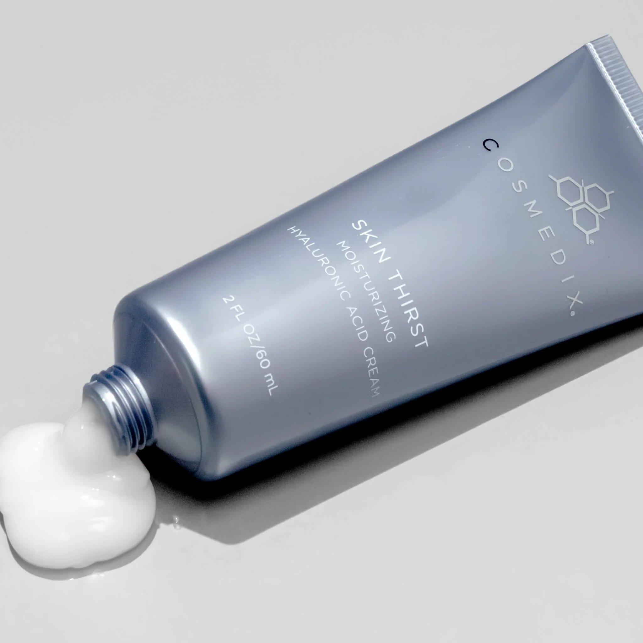 Cosmedix Skin Thirst hyaluronic acid cream squeezed from its tube