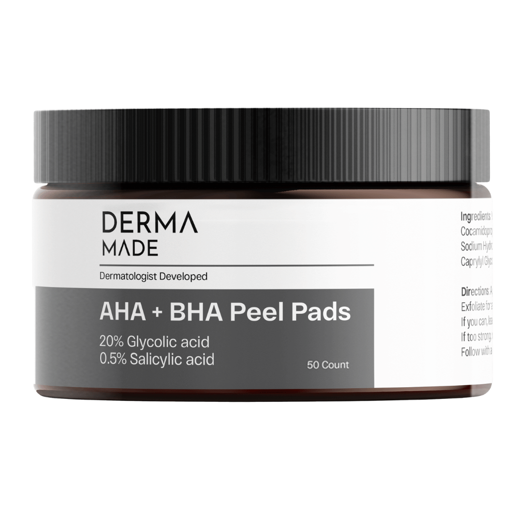 Derma Made AHA+BHA Peel Pads Lotion & Moisturizer Derma Made 50 Pads Shop at Exclusive Beauty