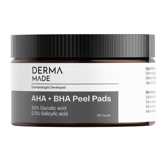 Derma Made AHA+BHA Peel Pads Lotion & Moisturizer Derma Made 50 Pads Shop at Exclusive Beauty