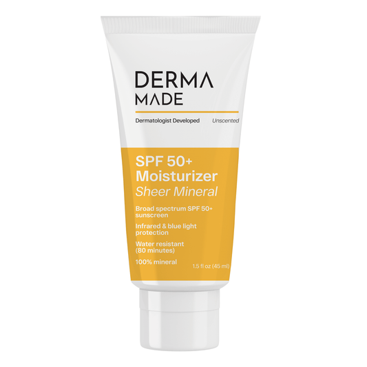 Derma Made SPF 50+ Moisturizer Sheer Mineral Sunscreen 1.5 oz. shop at Exclusive Beauty Club