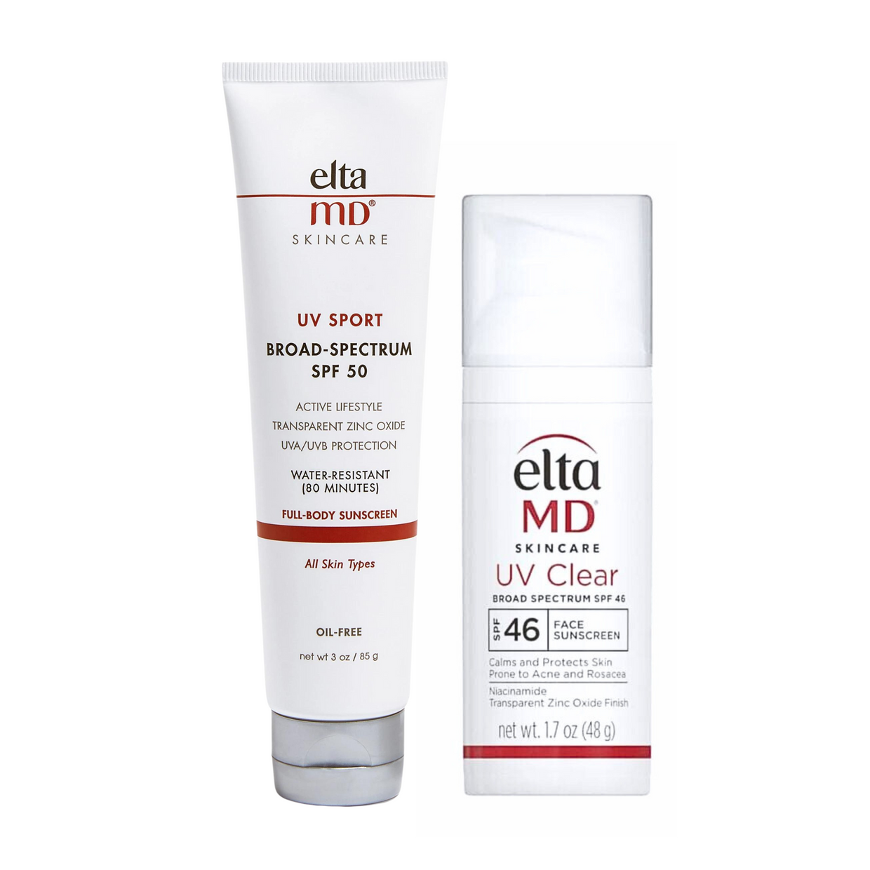 EltaMD Face and Body DUO - UV Clear Untinted SPF 46 + UV Sport SPF 50 ($71 Value) EltaMD Shop at Exclusive Beauty Club