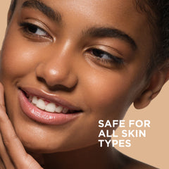 Smiling model with smooth radiant skin