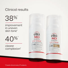 EltaMD UV Clear sunscreen clinical study results for uneven skin tone improvement