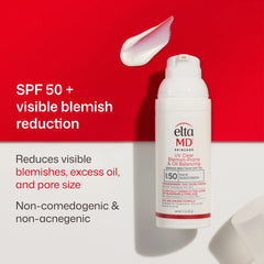 EltaMD UV Clear SPF 50 sunscreen for visible blemish and pore size reduction