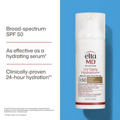 EltaMD UV Daily Hydration+ broad spectrum SPF 50 sunscreen as effective as a hydrating serum with 24-hour protection