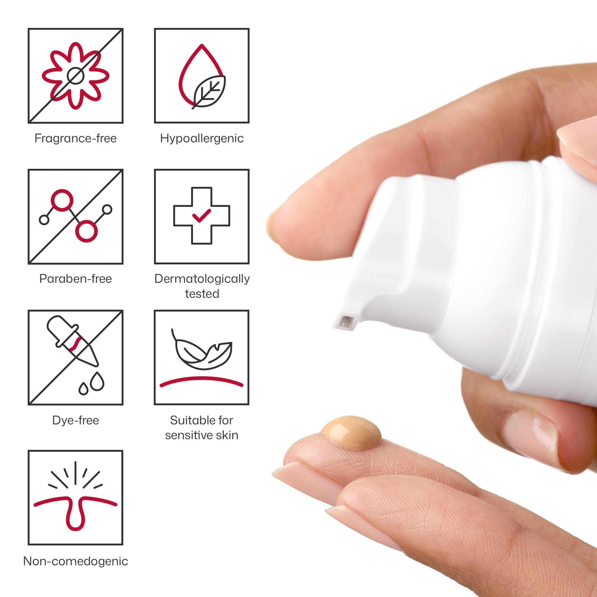 EltaMD UV Daily Hydration+ fragrance-free hypoallergenic paraben-free non-comedogenic sunscreen pump dispenser