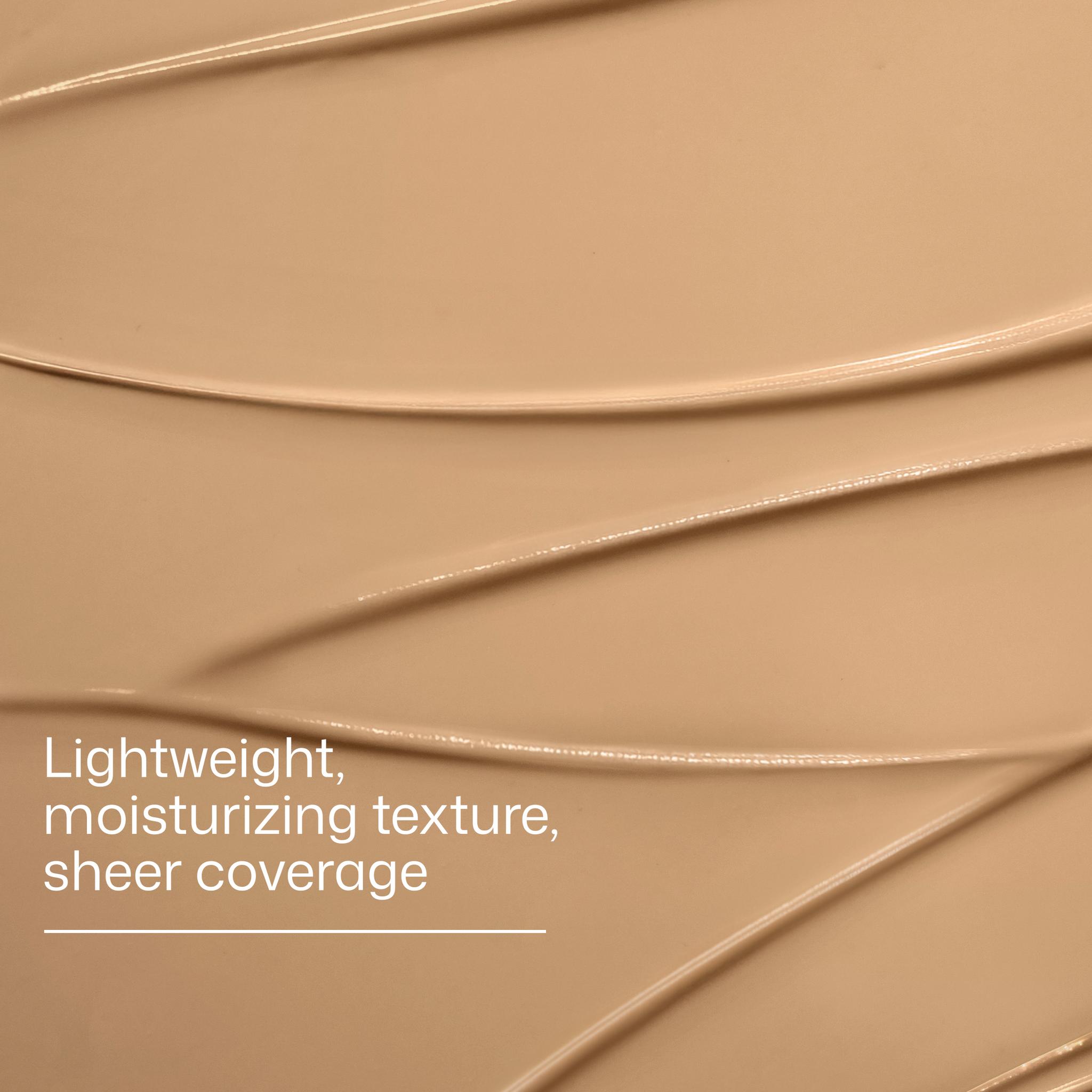EltaMD UV Daily Hydration+ tinted sunscreen lightweight moisturizing texture with sheer coverage formula swatch