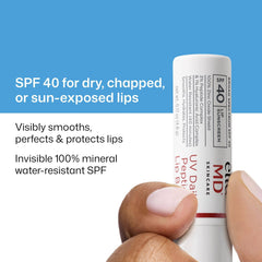 EltaMD UV Daily Peptide Lip Balm SPF 40 for dry chapped or sun-exposed lips with mineral water-resistant protection