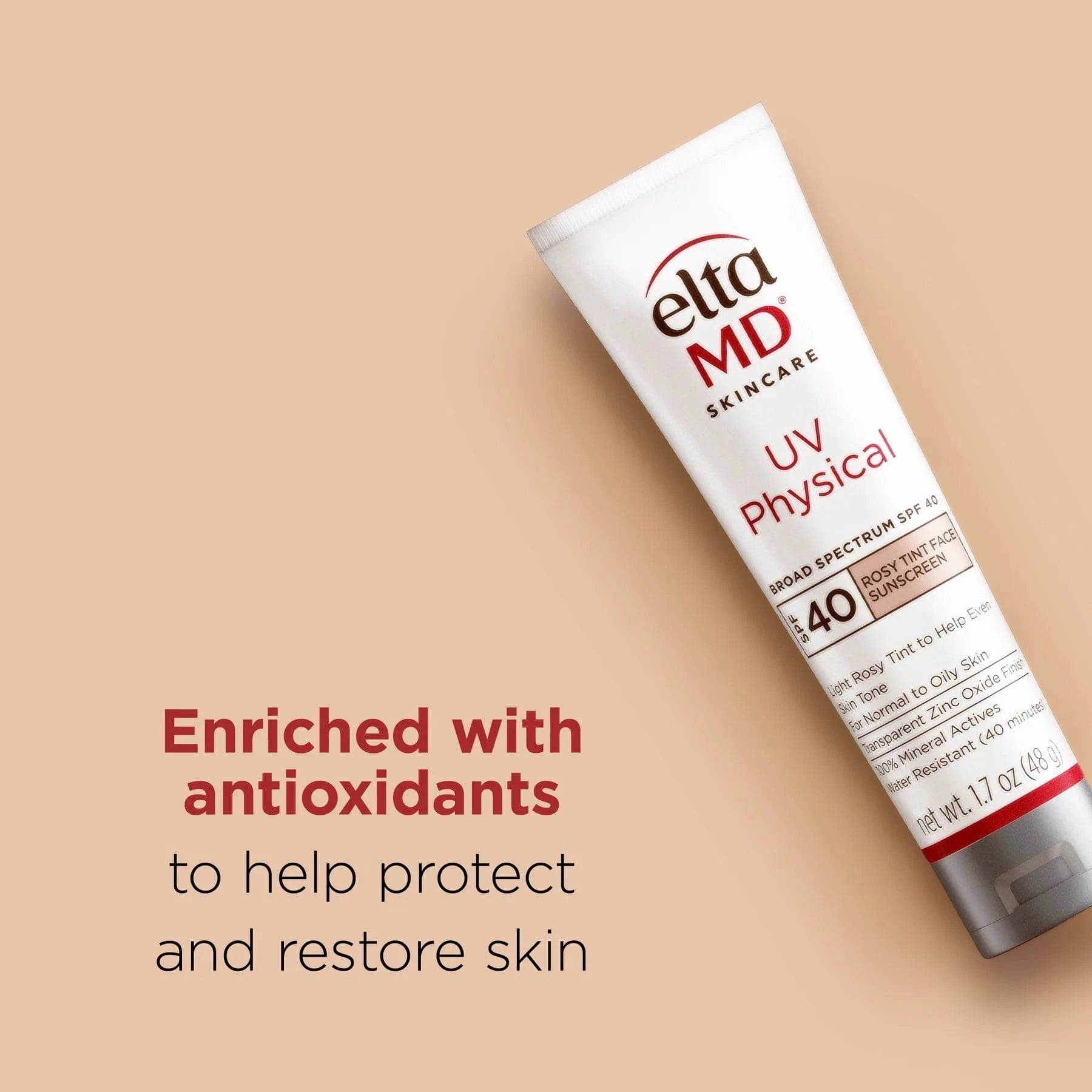 EltaMD UV Physical SPF 40 Rosy Tint Face Sunscreen shop at Exclusive Beauty