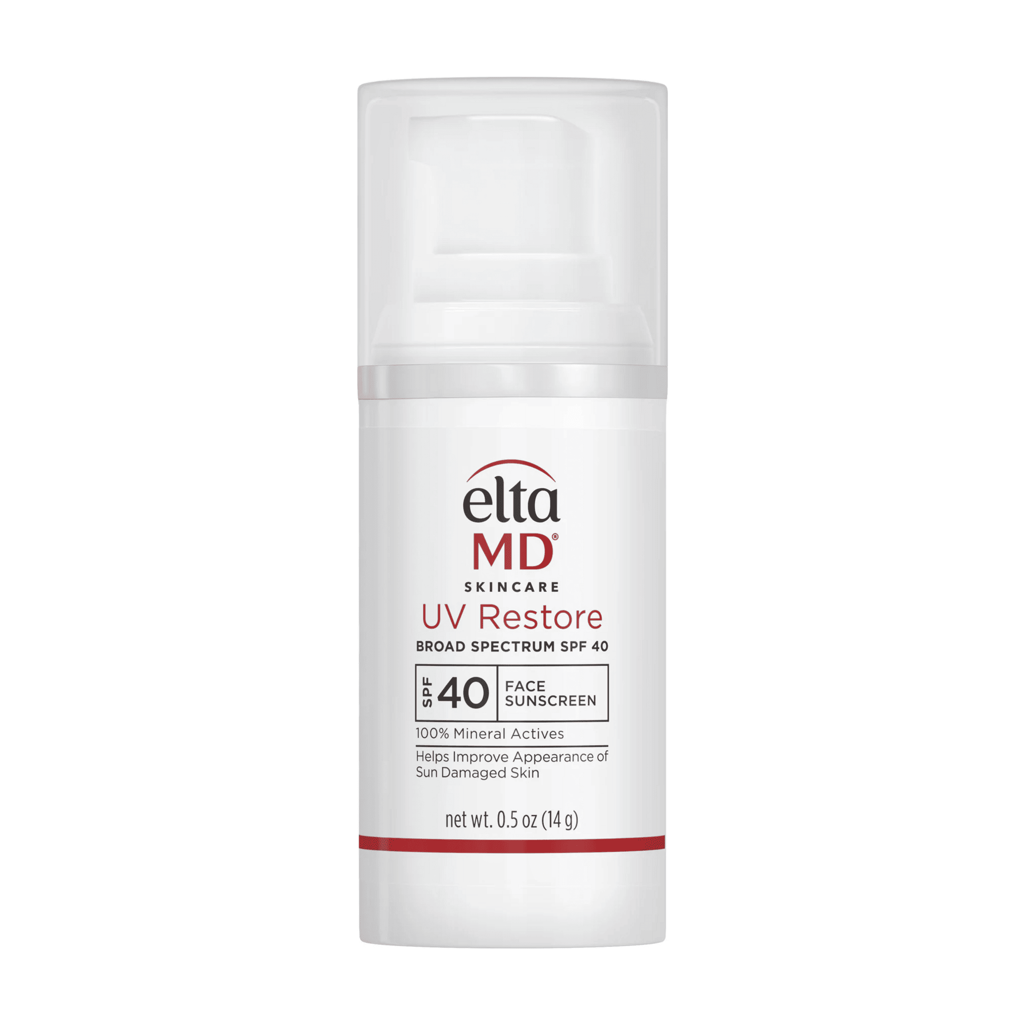 EltaMD UV Restore SPF 40 mineral face sunscreen for sun damaged skin 0.5 oz travel size
